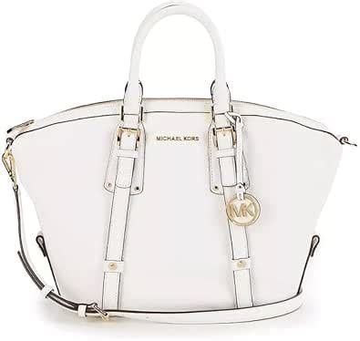 Michael Kors Bedford Belted Satchel Bag , Optic White